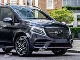 Diamantgrill Kühlergrill Front Grill Schwarz für Mercedes Benz V Klasse W447 Facelift ab 04.2019 2020 2021 2022 fg140